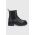 Trussardi Ghete Chelsea de piele femei, culoarea negru, cu toc plat