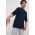 HUF longsleeve din bumbac culoarea albastru marin, cu imprimeu