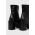 Furla cizme de piele Block Boot femei, culoarea negru, cu toc drept