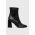 Furla cizme de piele Block Boot femei, culoarea negru, cu toc drept