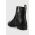 MICHAEL Michael Kors cizme de piele Padma femei, culoarea negru, cu toc plat