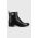 MICHAEL Michael Kors cizme de piele Padma femei, culoarea negru, cu toc plat