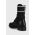 Love Moschino bocanci femei, culoarea negru, cu toc plat