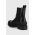 Love Moschino ghete chelsea de piele femei, culoarea negru, cu toc plat