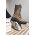 Medicine botine culoarea verde, cu platforma