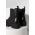 Answear Lab ghete chelsea de piele femei, culoarea negru, cu platforma