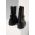 Answear Lab ghete chelsea de piele femei, culoarea negru, cu platforma