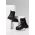 Answear Lab cizme de piele femei, culoarea negru, cu platforma
