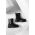 Answear Lab cizme de piele femei, culoarea negru, cu toc plat