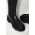 Answear Lab ghete chelsea de piele femei, culoarea negru, cu platforma