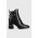 Tory Burch cizme de piele Multi Logo femei, culoarea negru, cu toc drept