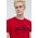 Hollister Co. tricou din bumbac culoarea rosu, cu imprimeu