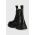 Gant ghete chelsea de piele Janebi femei, culoarea negru, cu platforma