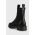 Gant ghete chelsea de piele Kelliin femei, culoarea negru, cu toc plat