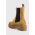 BOSS botine din piele intoarsa Chris femei, culoarea bej, cu toc plat