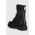 BOSS cizme de piele Jacob femei, culoarea negru, cu toc plat
