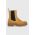 BOSS botine din piele intoarsa Chris femei, culoarea bej, cu toc plat