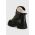 Gant bocanci de piele Monthike femei, culoarea verde, cu platforma