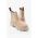 Charles Footwear ghete chelsea de piele femei, culoarea bej, cu platforma
