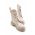 Charles Footwear bocanci de piele femei, culoarea bej, cu platforma