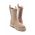Charles Footwear botine din piele intoarsa femei, culoarea bej, cu platforma