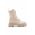 Charles Footwear bocanci de piele femei, culoarea bej, cu platforma