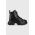Miss Sixty bocanci de piele femei, culoarea negru, cu toc plat