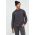 Abercrombie & Fitch longsleeve din bumbac culoarea gri, neted