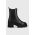Answear Lab ghete chelsea de piele femei, culoarea negru, cu toc drept