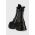 Karl Lagerfeld bocanci de piele Danton femei, culoarea negru, cu platforma