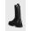 Gant ghete chelsea de piele Monthike femei, culoarea negru, cu platforma