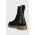 Gant ghete chelsea de piele Meghany femei, culoarea negru, cu platforma