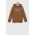 Abercrombie & Fitch bluza copii culoarea maro, cu glugă, cu imprimeu