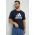 adidas tricou din bumbac culoarea bleumarin, cu imprimeu IC9348