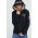 Hollister Co. bluza barbati, culoarea negru, cu glugă, cu imprimeu