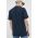 Solid tricou din bumbac culoarea albastru marin, neted