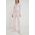 American Vintage pantaloni din lana femei, culoarea roz, drept, high waist