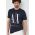 Armani Exchange tricou din bumbac Culoarea albastru marin, cu imprimeu