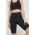 Reebok pantaloni scurți de antrenament Lux culoarea negru, neted, high waist