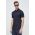 Armani Exchange camasa barbati, culoarea albastru marin, cu guler clasic, regular