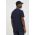 Les Deux tricou din bumbac culoarea albastru marin, neted
