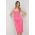 Bardot rochie culoarea roz, mini, mulata