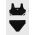 adidas Performance costum de baie pentru copii din două piese 3S culoarea negru