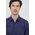 BOSS camasa barbati, culoarea albastru marin, cu guler clasic, slim