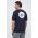 BOSS tricou din bumbac BOSS ORANGE culoarea albastru marin, cu imprimeu