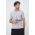 Armani Exchange tricou polo barbati, culoarea gri, cu imprimeu