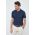 Bomboogie polo de bumbac culoarea albastru marin, neted