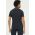 Superdry polo de bumbac culoarea albastru marin, neted