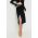 For Love & Lemons fusta Brady culoarea negru, midi, creion