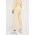 4F pantaloni de trening culoarea galben, neted